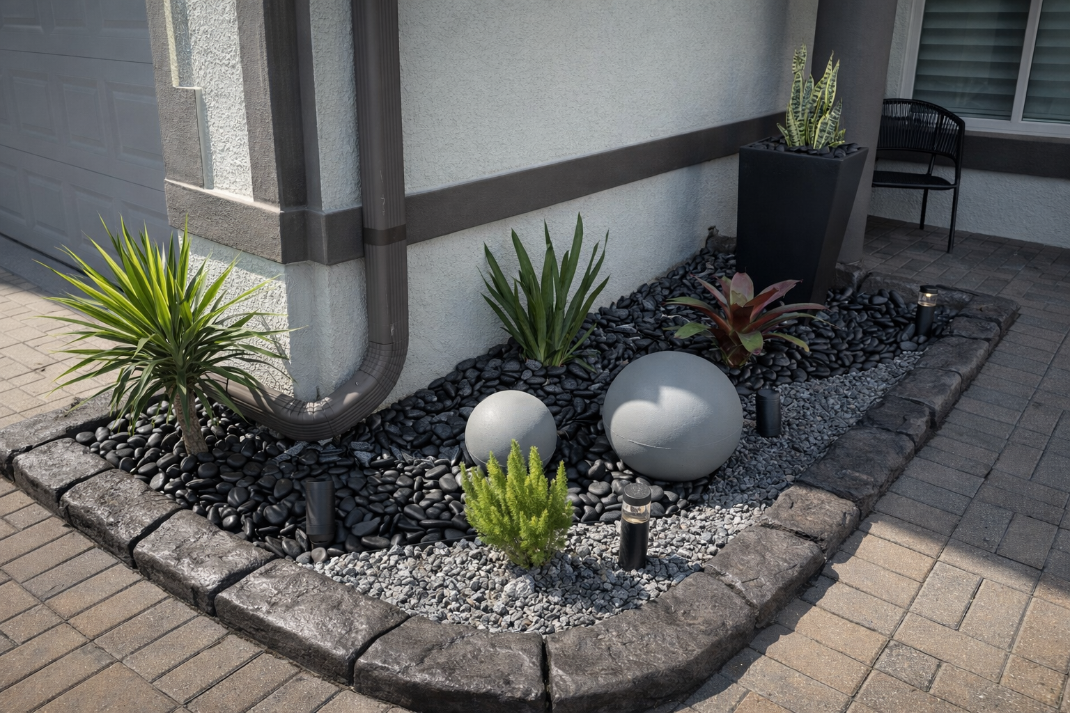 Premium landscape design showcasing elegant outdoor living